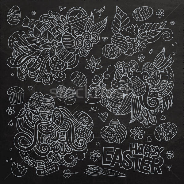 Easter vector symbols and objects Stock photo © balabolka