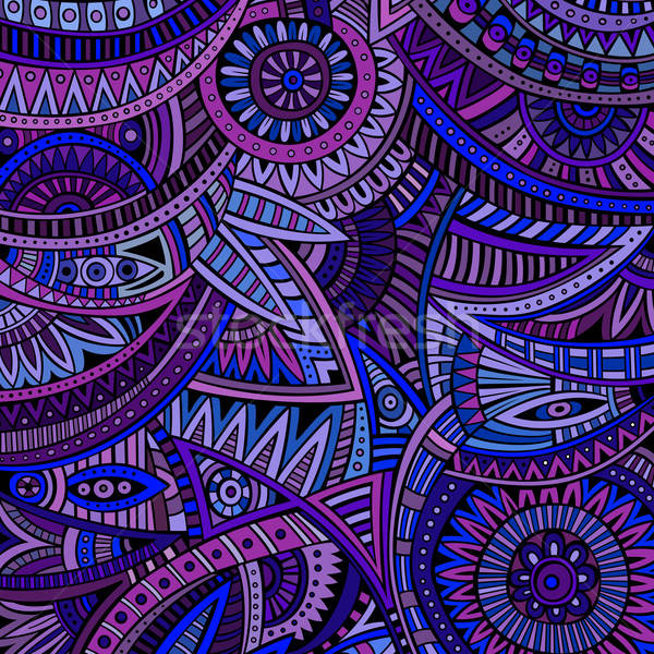 Abstract vector Tribal etnische patroon hippie Stockfoto © balabolka