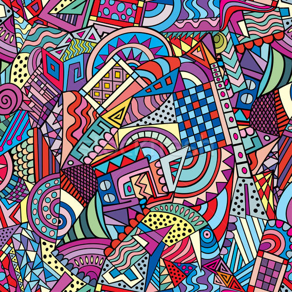 Geometryczny kolorowy streszczenie dekoracyjny wektora Zdjęcia stock © balabolka