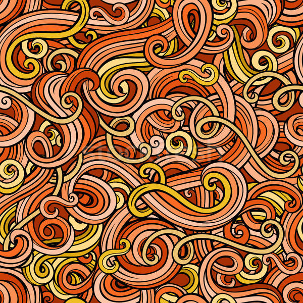 Decorative doodle abstract curly seamless pattern Stock photo © balabolka