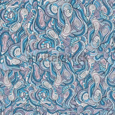 Abstract hand-drawn waves pattern Stock photo © balabolka