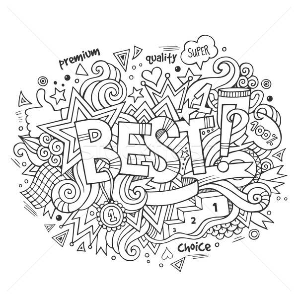 Best hand lettering and doodles elements background Stock photo © balabolka