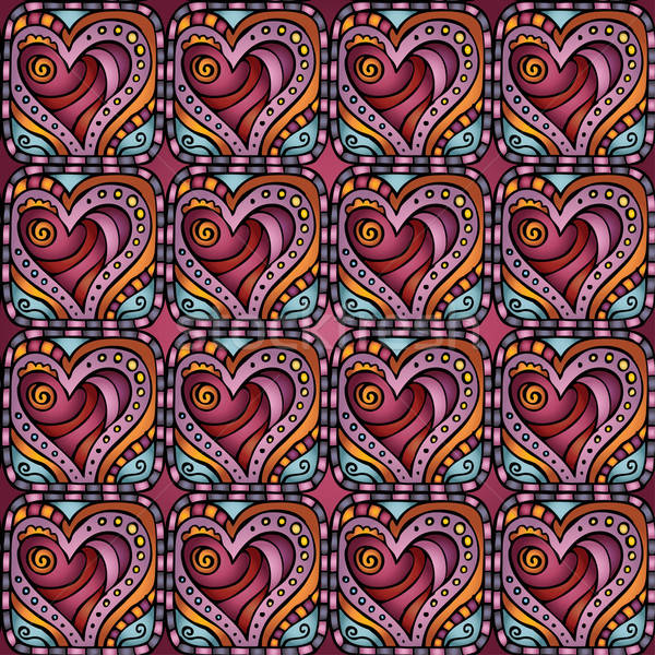 Vektor Liebe Muster dekorativ ethnischen Stock foto © balabolka