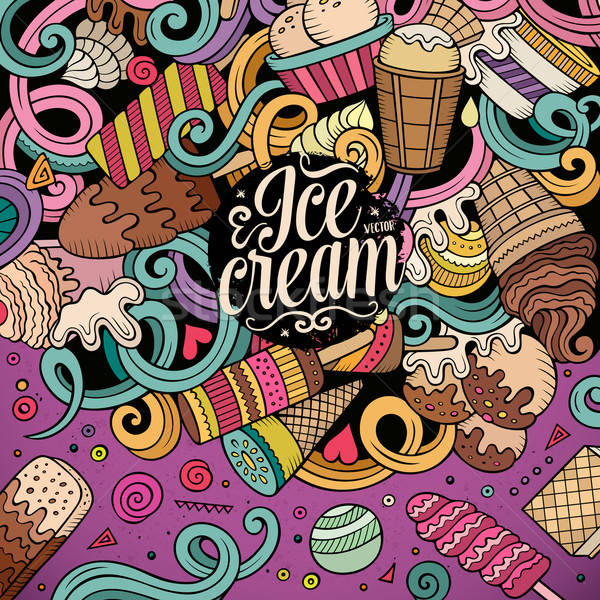 商業照片: 漫畫 · 塗鴉 · 冰淇淋 · 插圖 · 手工繪製 · 線