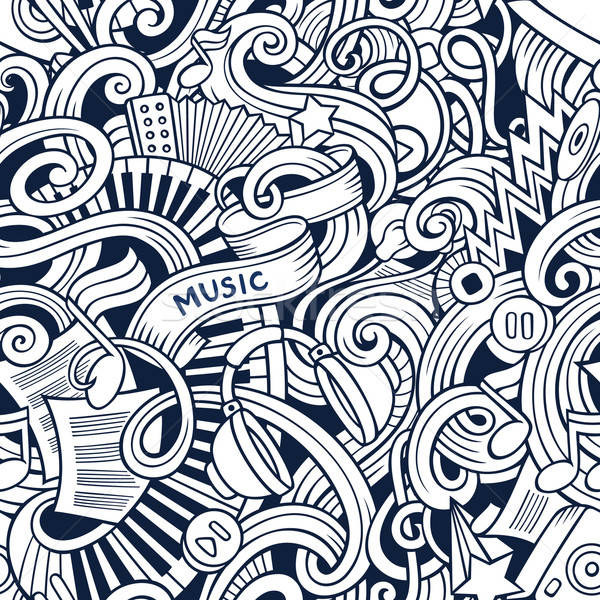Karikatür karalamalar müzik stil vektör Stok fotoğraf © balabolka