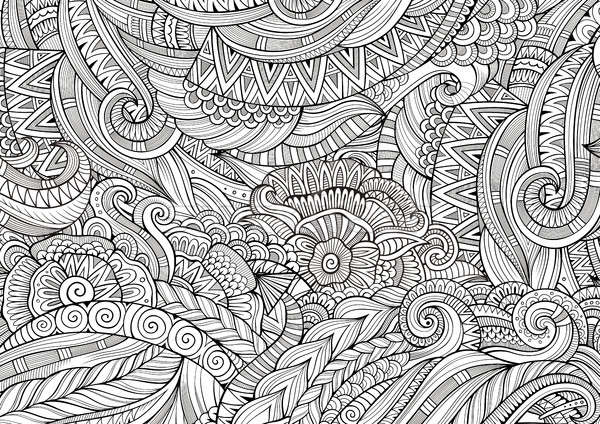 Stock photo: Abstract sketchy doodles hand drawn ethnic pattern