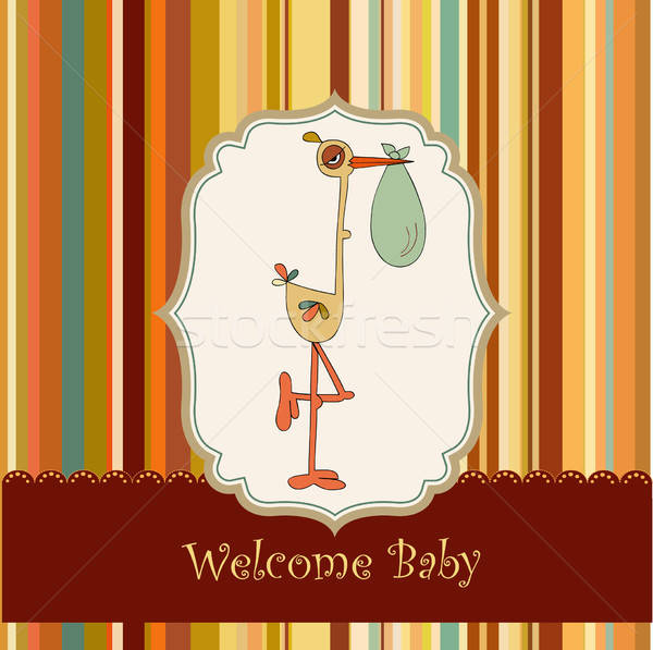 baby shower card Stock photo © balasoiu