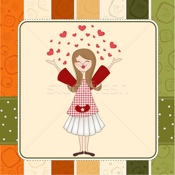 pretty girl in love Stock photo © balasoiu