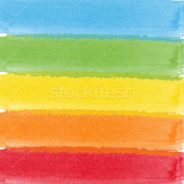 Absztrakt vízfesték szívárványszínű vektor eps10 víz Stock fotó © balasoiu
