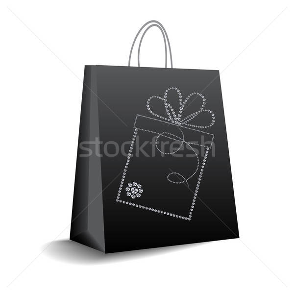 Bolsa de la compra vector formato negocios signo cuadro Foto stock © balasoiu