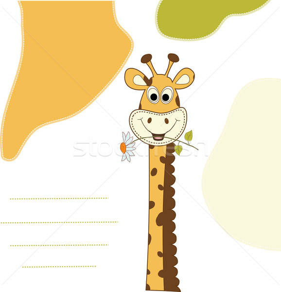 рождения жираф девушки ребенка счастливым Сток-фото © balasoiu