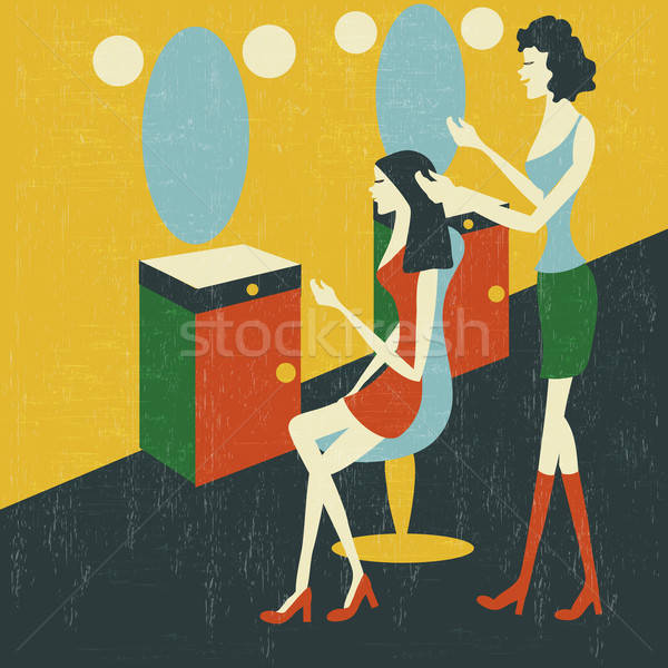 retro hairdressing salon Stock photo © balasoiu