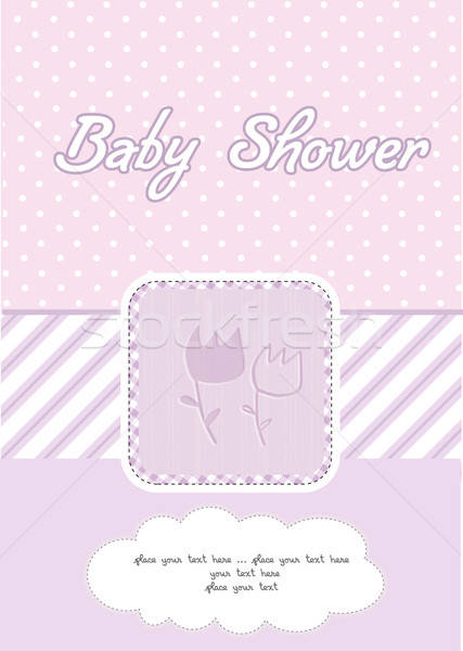 Douche carte fille bébé fête [[stock_photo]] © balasoiu