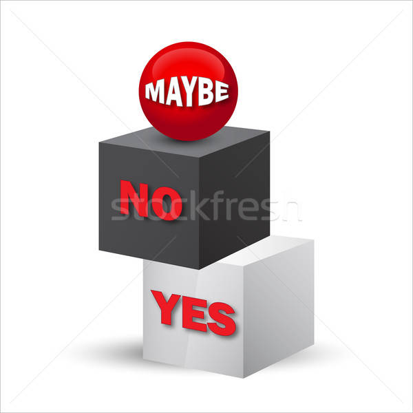 Yes, no, maybe, 3d sign Stock photo © balasoiu