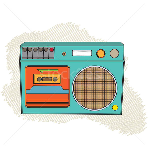 Vintage boom-box  Stock photo © balasoiu