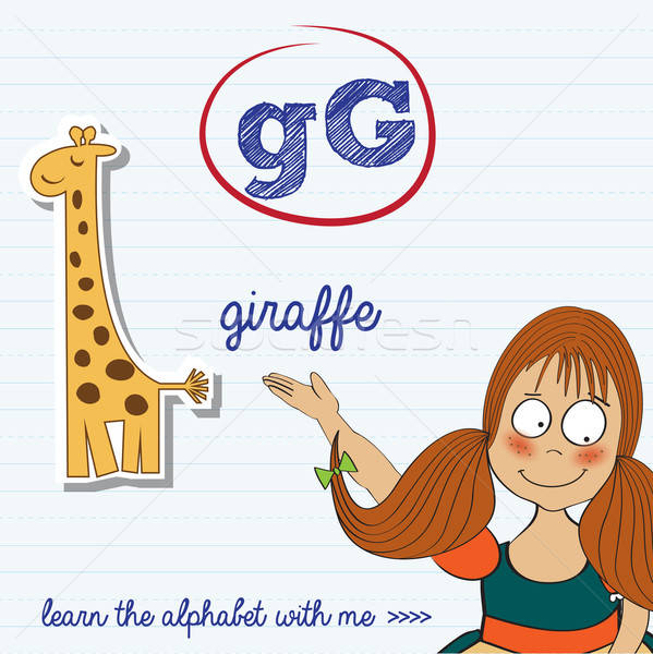 alphabet worksheet of the letter g Stock photo © balasoiu