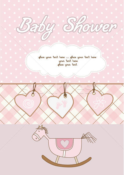 baby girl shower card Stock photo © balasoiu