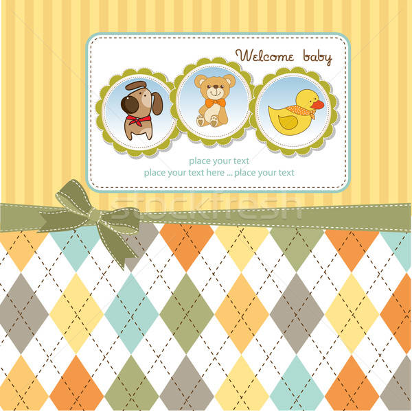 new baby announcement card Stock photo © balasoiu