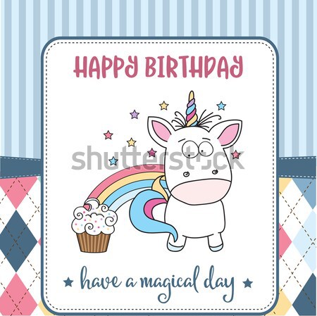 new baby arrived card with zebra Stock photo © balasoiu