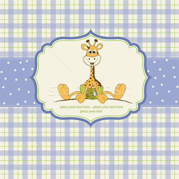 Stockfoto: Baby · douche · kaart · giraffe · abstract · ontwerp