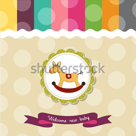 funny shower card with long dog Stock photo © balasoiu