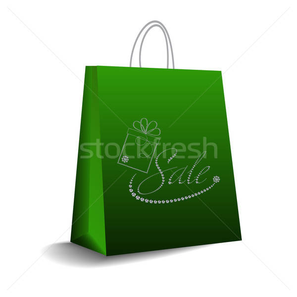 Bolsa de la compra vector formato negocios signo cuadro Foto stock © balasoiu