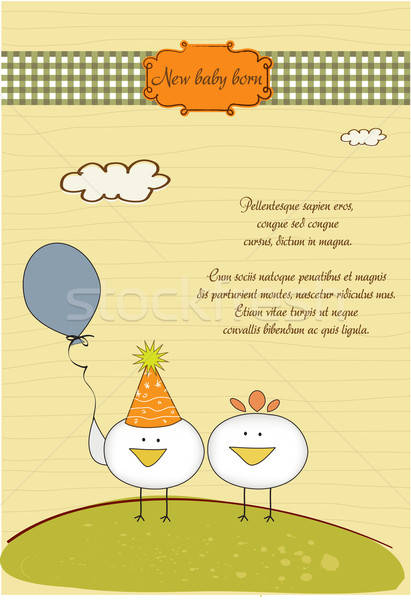 funny birthday party greeting card Stock photo © balasoiu