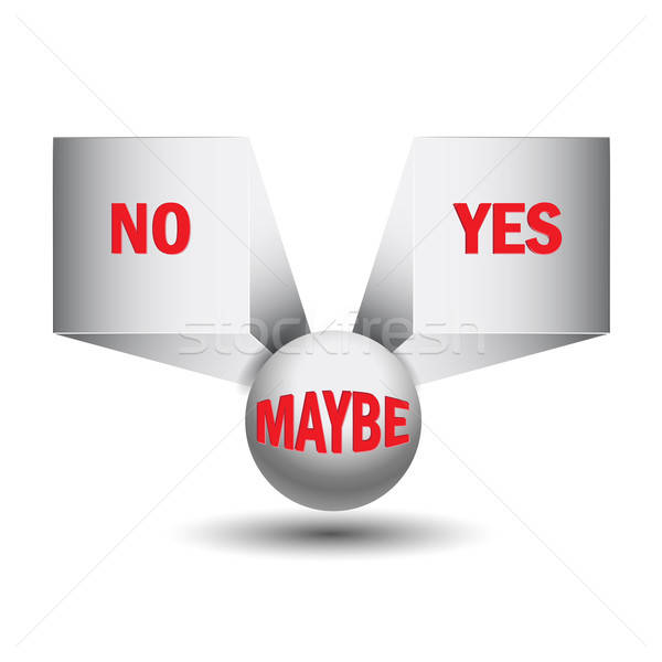 Yes, no, maybe, 3d sign Stock photo © balasoiu