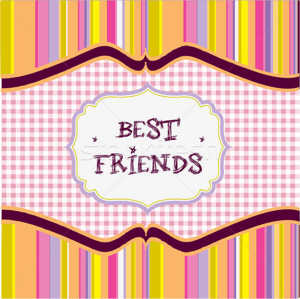 Stock photo: best friends card
