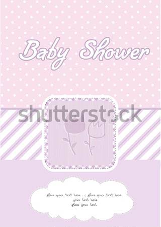 delicate baby twins shower card Stock photo © balasoiu