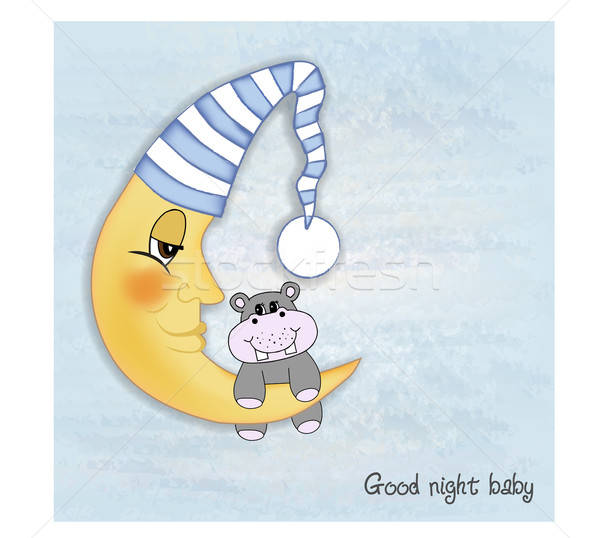 welcome baby greetings card Stock photo © balasoiu