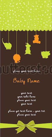 baby shower announcement card Stock photo © balasoiu