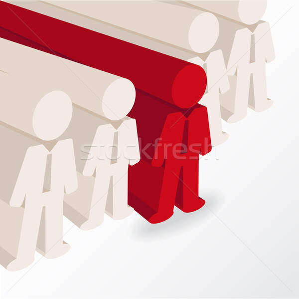 Stock photo: businessman stands out