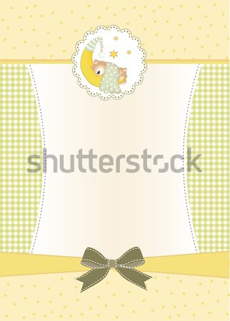 新しい 星 赤ちゃん カード 少女 笑顔 ストックフォト © balasoiu