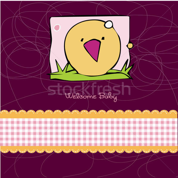 Születés kártya közlemény konyha szív háttér Stock fotó © balasoiu
