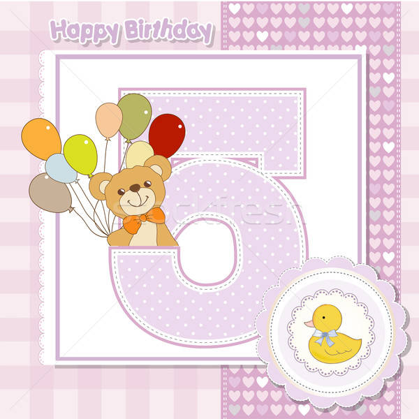 Jahrestag Geburtstag Baby Web Spaß Ente Stock foto © balasoiu