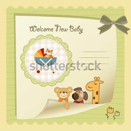 baby shower announcement card Stock photo © balasoiu