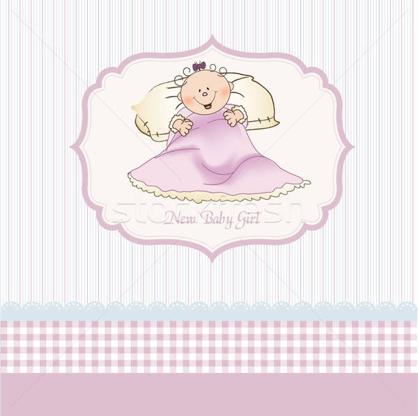 Welcome new baby girl Stock photo © balasoiu