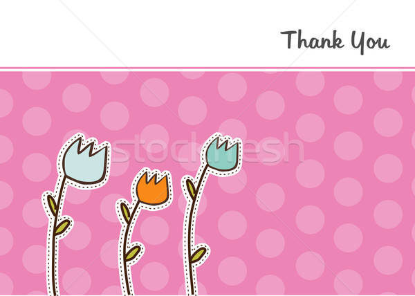  thank you flowers card Stock photo © balasoiu