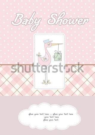 new baby shower card with cat Stock photo © balasoiu