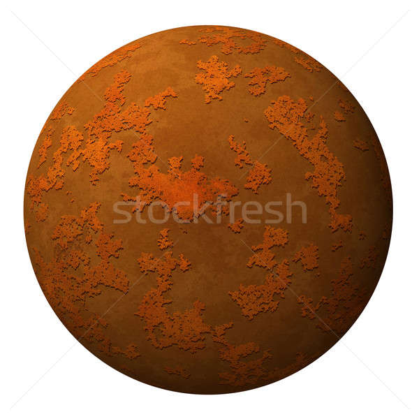 Sphere ball or planet with a rusty textured surface Stock photo © Balefire9