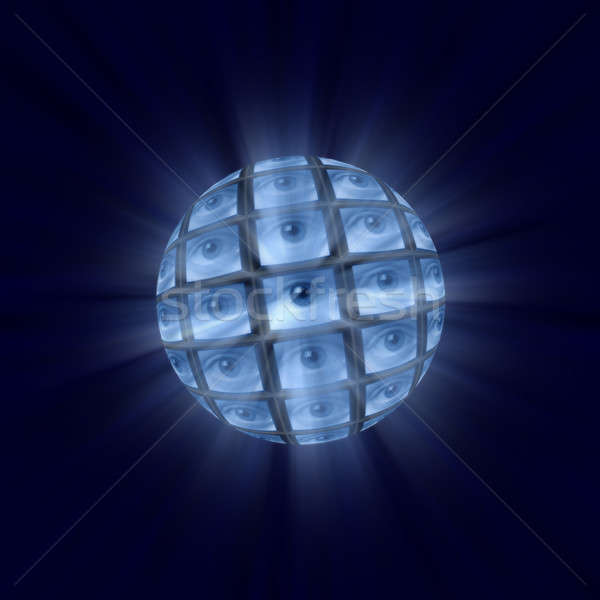 Esfera globo del ojo ojo supervisar información Foto stock © Balefire9