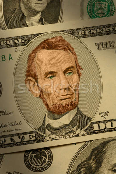 Close-up of Abraham Lincoln on the $5 bill Stock photo © Balefire9