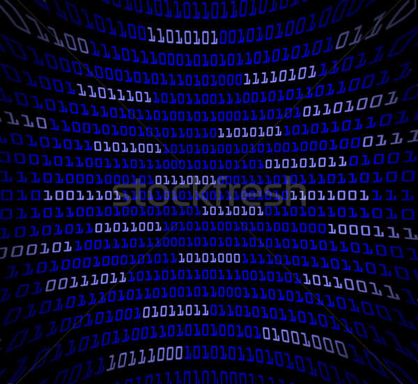 Blau digitalen Code verzerrt Computer Bereich Stock foto © Balefire9