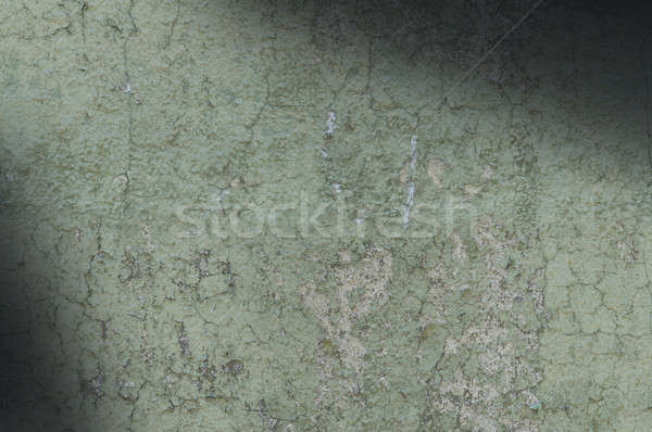Stock photo: Grayish Green Weathered and Distressed Texture Lit Diagonally