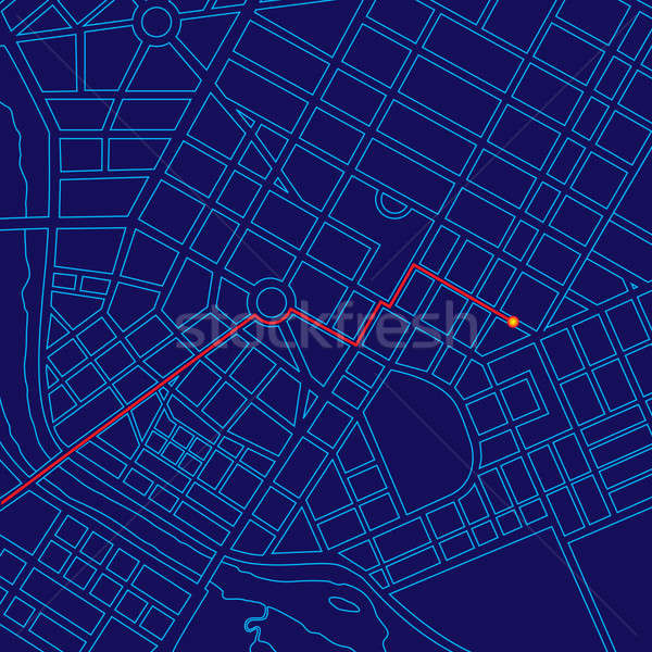 Digital Map Tracking with GPS Stock photo © Balefire9