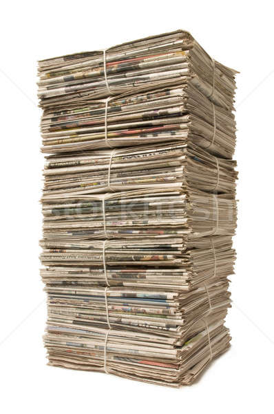 Foto stock: Jornal · reciclagem · papel · notícia · torre