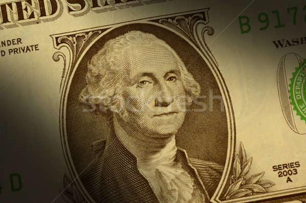 Close-up of George Washington on a one dollar bill Stock photo © Balefire9