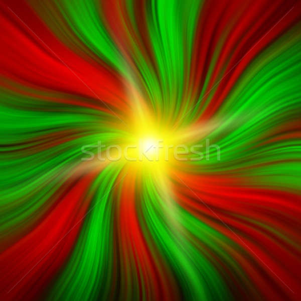 Red & Green Christmas Vortex with a Starburst Stock photo © Balefire9