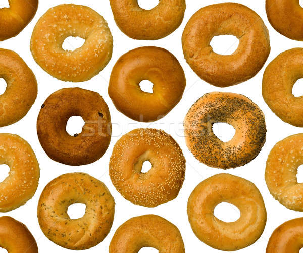 Different types of bagels, seamlessly tileable Stock photo © Balefire9
